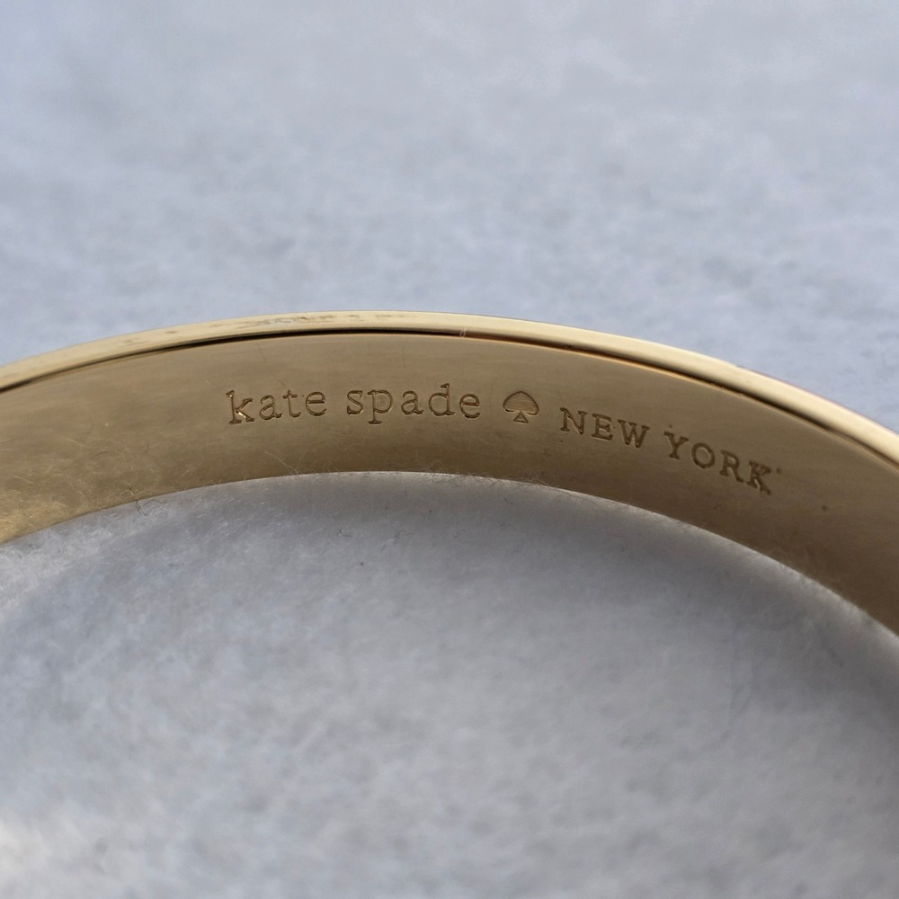 Kate Spade New York Gold Tone Leopard Print Bangle Bracelet Jewelry - Picture 7 of 10